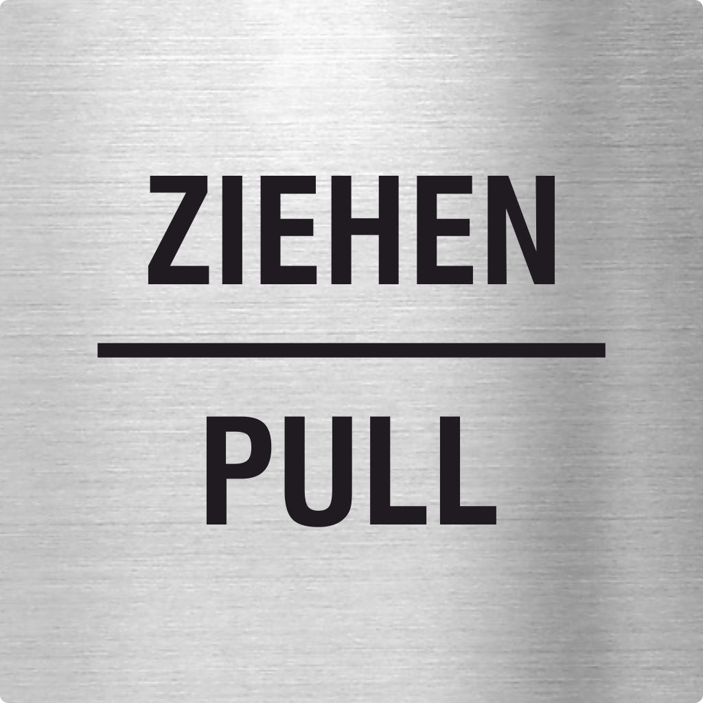 Piktogramm Ziehen / Pull aus Edelstahl Piktogramme Ziehen / Pull online-tuerschilder.com 70x70mm