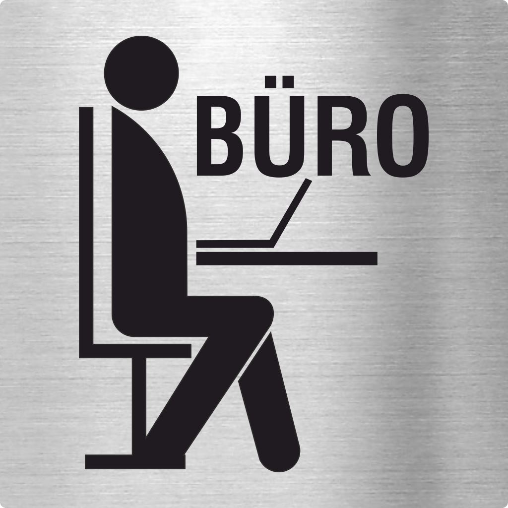 Piktogramme Büro 2 aus Edelstahl Piktogramme Büro 2 online-tuerschilder.com 70x70mm
