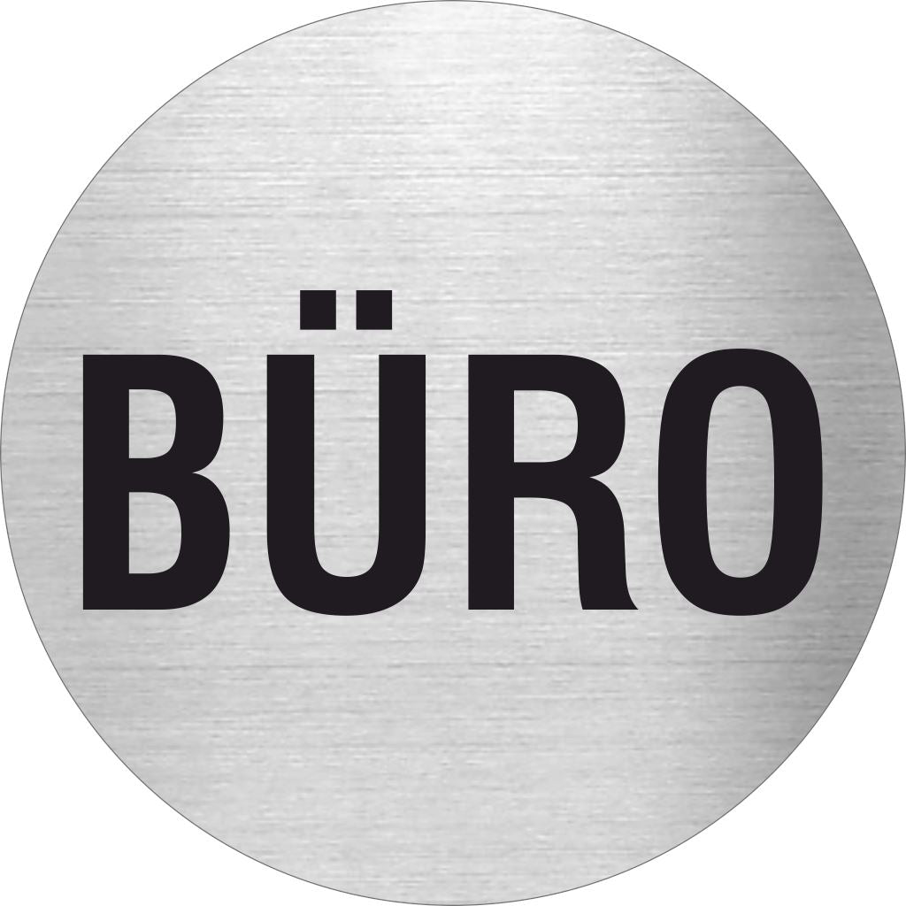 Piktogramm Büro aus Edelstahl Piktogramme Büro online-tuerschilder.com Ø 60mm
