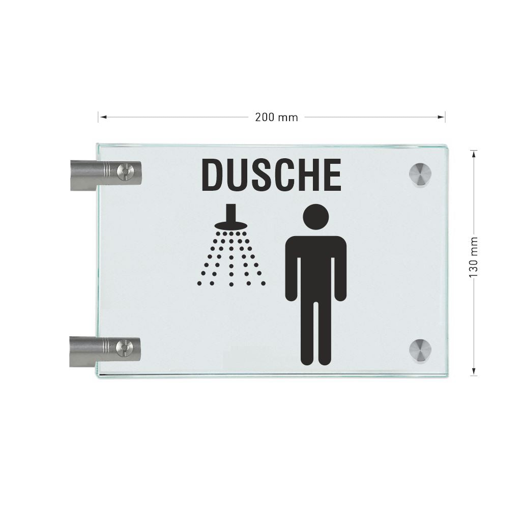 Fahnenschilder Dusche Herren 15