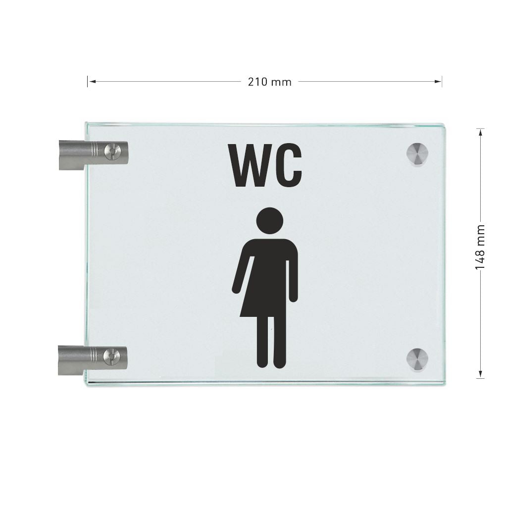 Fahnenschilder Gender WC Piktogramm und Text , 5