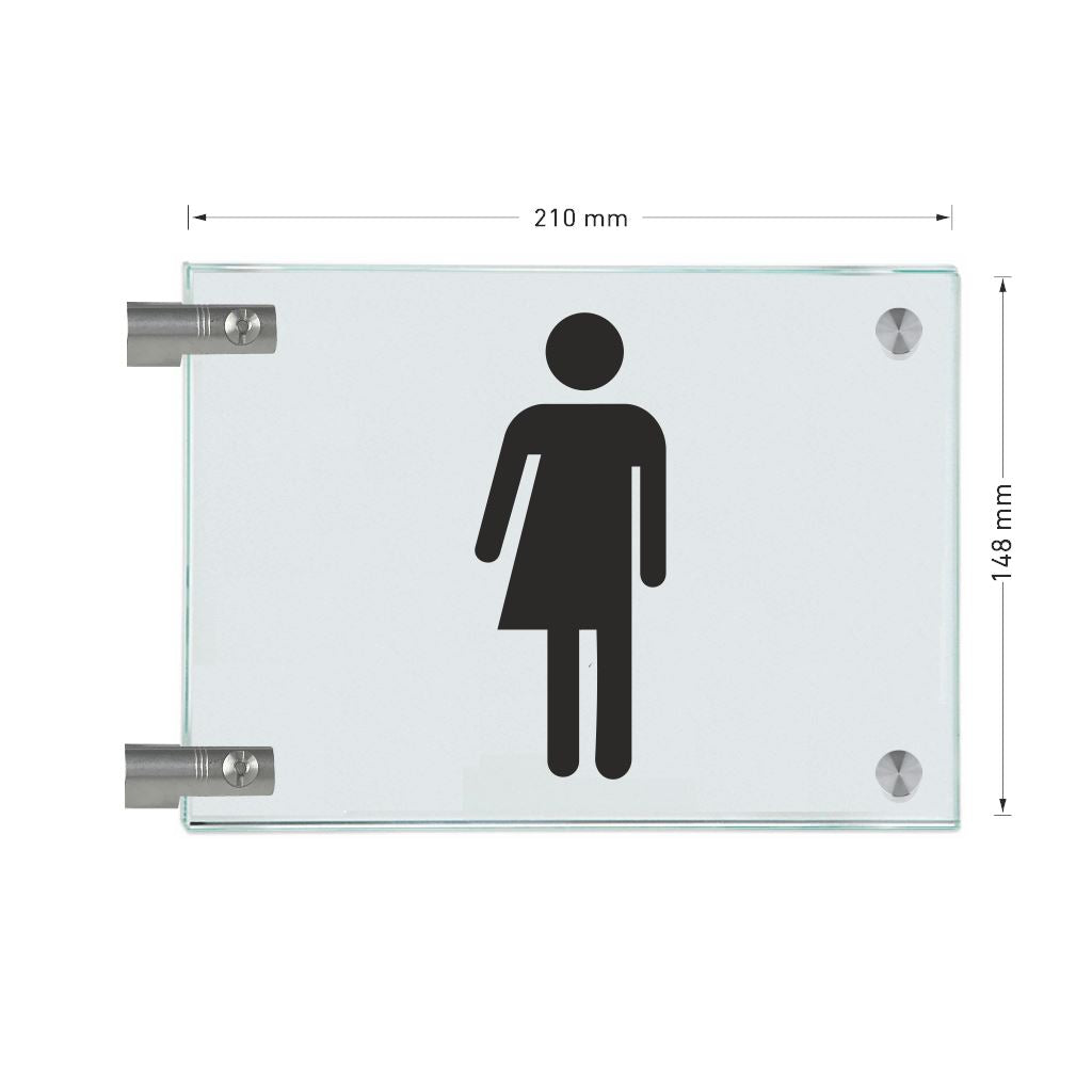 Fahnenschilder Gender WC 18