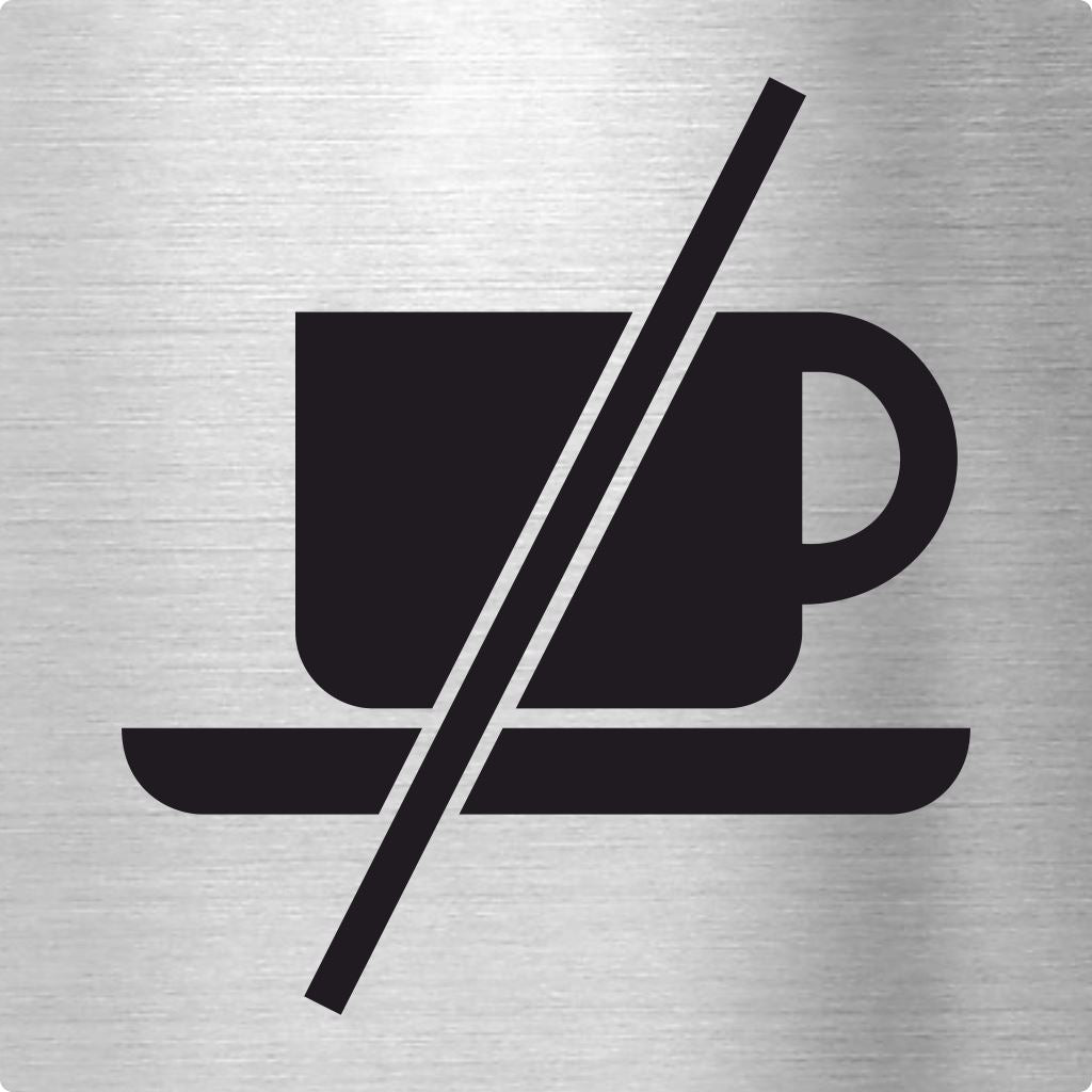 Piktogramm Kein Kaffee aus Edelstahl Piktogramme Kein Kaffee online-tuerschilder.com 70x70mm