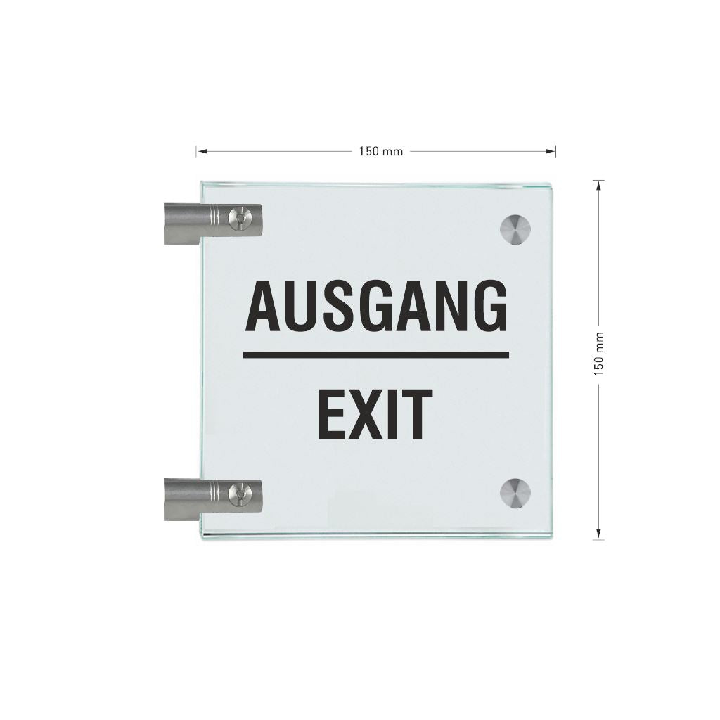 Fahnenschild Ausgang nur Text 6