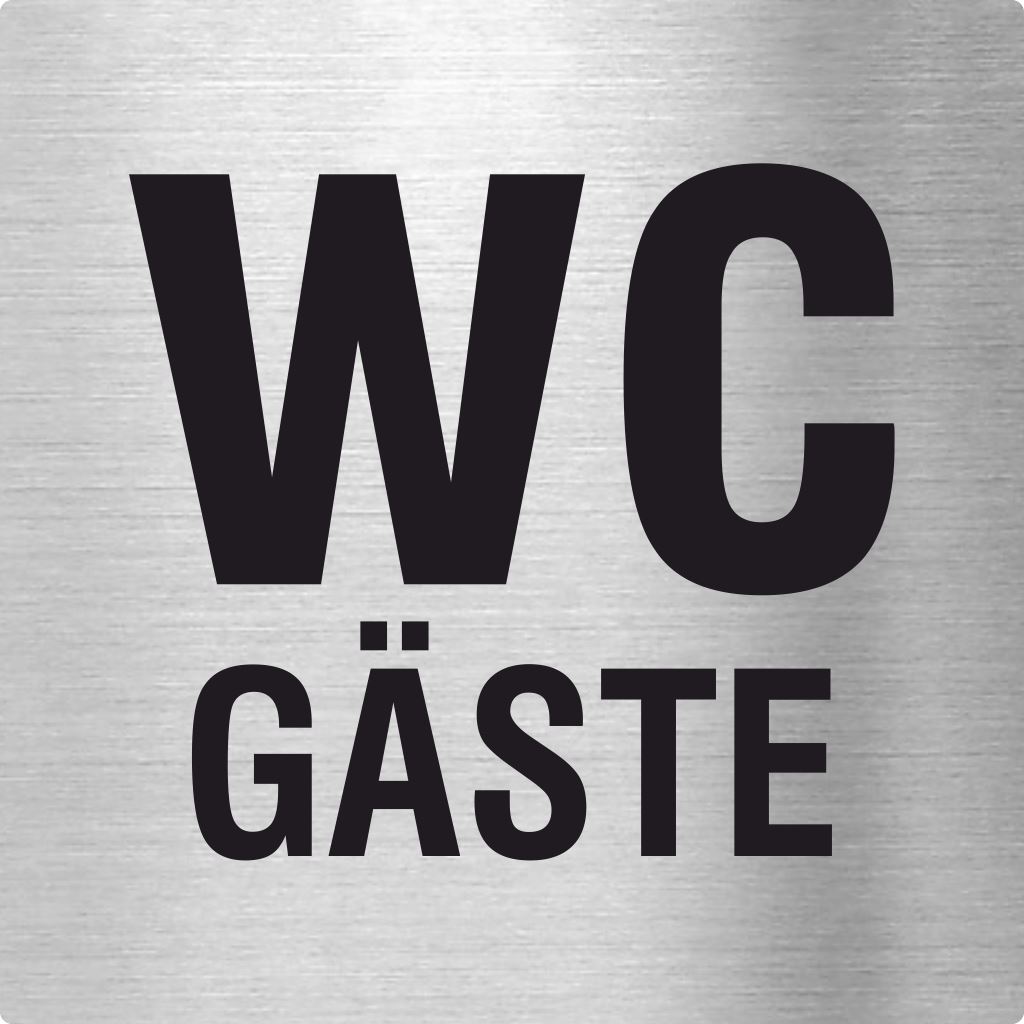 Piktogramm WC Gäste Edelstahl Piktogramme WC Gäste online-tuerschilder.com 70x70mm