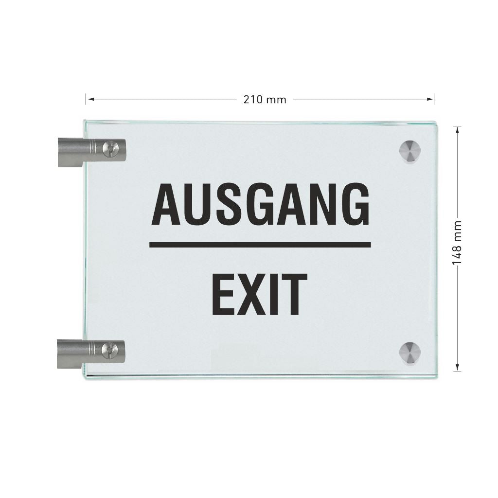 Fahnenschild Ausgang nur Text 7
