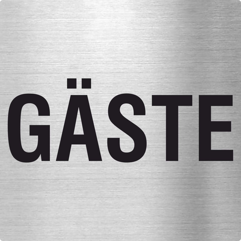 Piktogramm Gäste Edelstahl Piktogramme Gäste online-tuerschilder.com 70x70mm