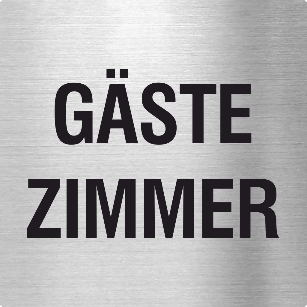 Piktogramm Gästezimmer Edelstahl Piktogramme Gästezimmer online-tuerschilder.com 70x70mm