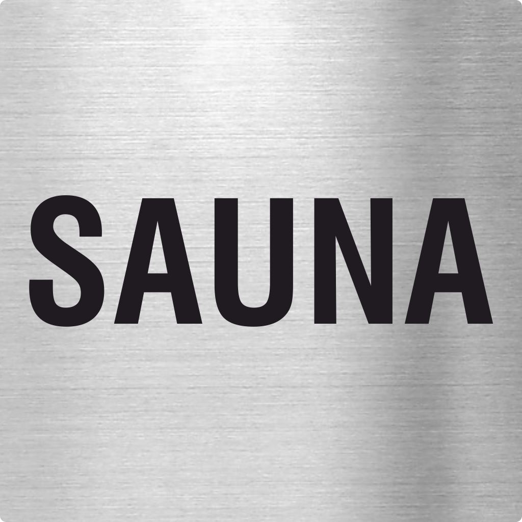 Piktogramm Sauna aus Edelstahl Piktogramme Sauna online-tuerschilder.com 70x70mm