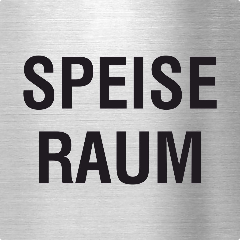 Piktogramme Speiseraum aus Edelstahl Piktogramme Speiseraum online-tuerschilder.com 70x70mm