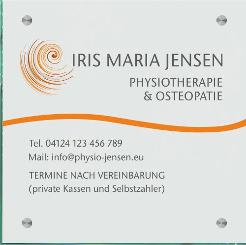 Praxisschild für Osteopatie 4