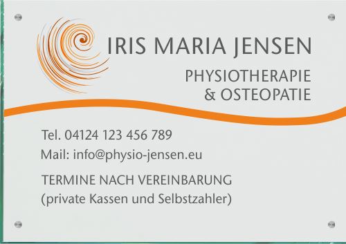Praxisschild für Osteopatie 3