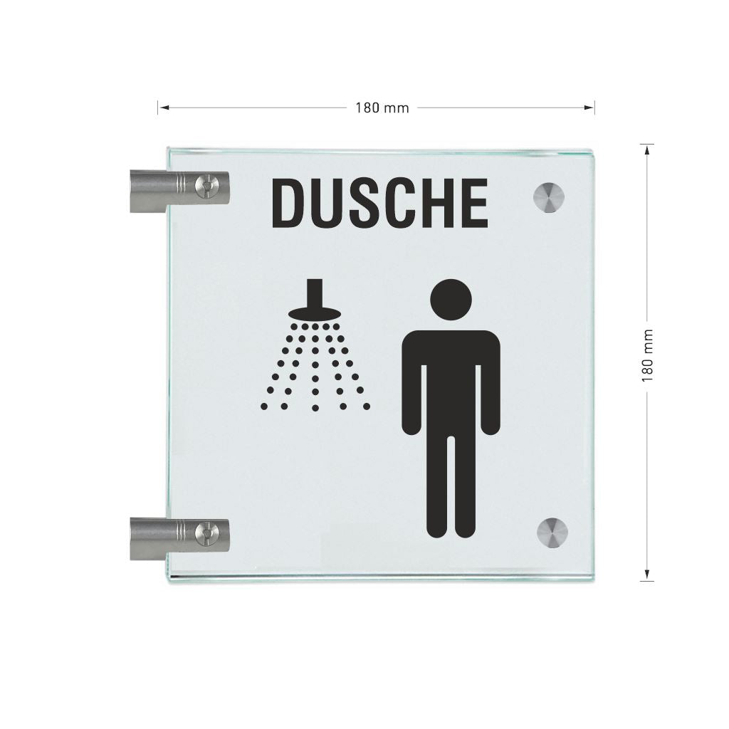 Fahnenschilder Dusche Herren 18