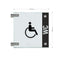Fahnenschild Behindertengerechtes WC mit Balken, 2 Scheiben mit 13