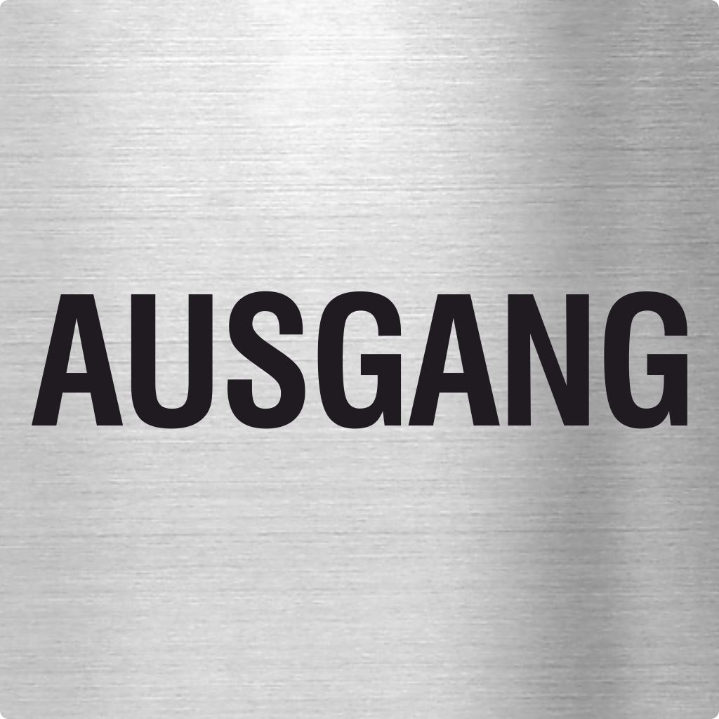 Piktogramme Ausgang aus Edelstahl Piktogramme Ausgang online-tuerschilder.com 70x70mm