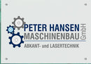 Firmenschild Maschinenbau - Wir gestalten Ihr Schild! Firmenschilder Glas und Edelstahl online-tuerschilder.com 350x500mm 