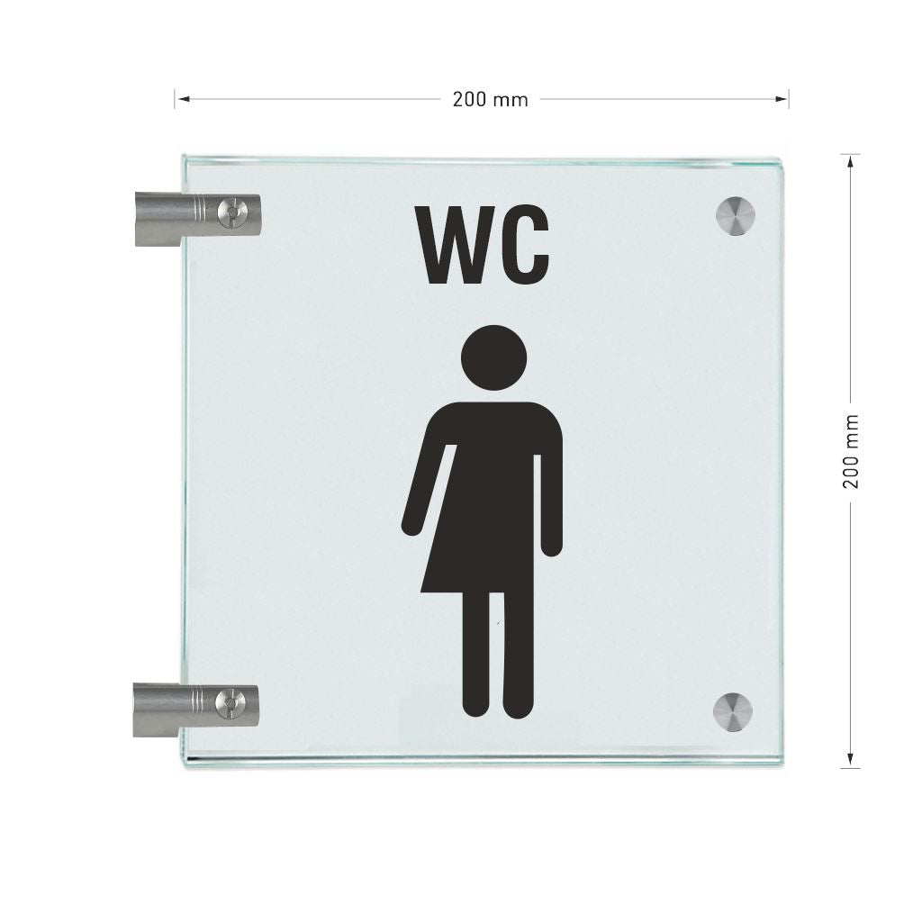 Fahnenschilder Gender WC Piktogramm und Text , 8