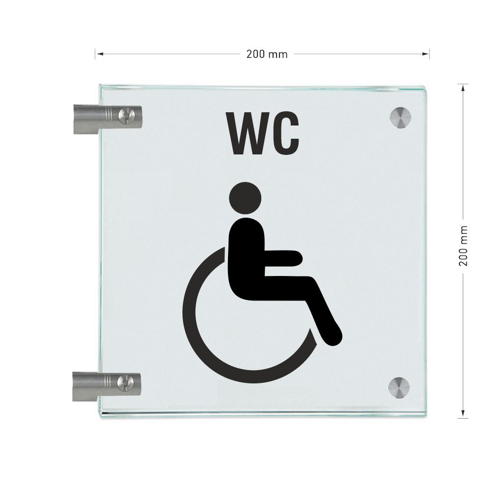 Fahnenschilder Behintertengerechtes WC 19