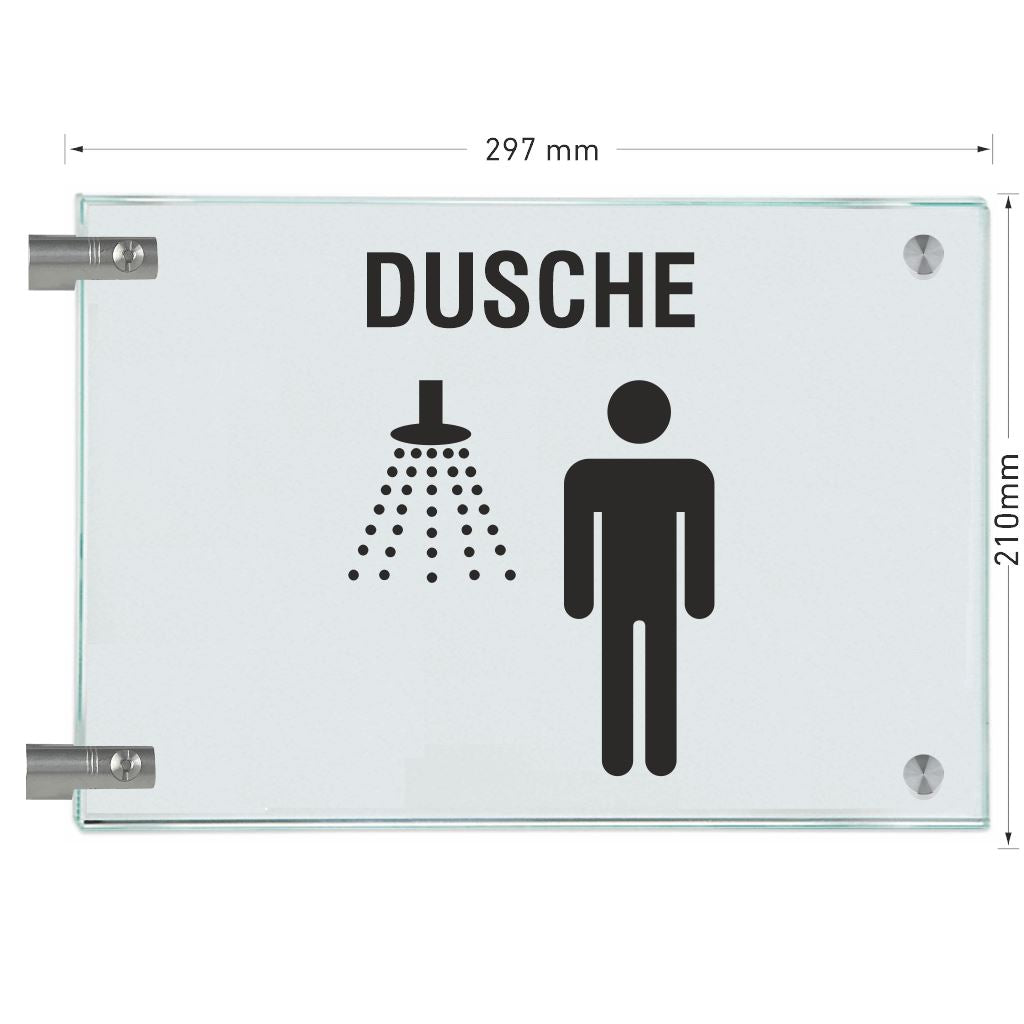 Fahnenschilder Dusche Herren 10