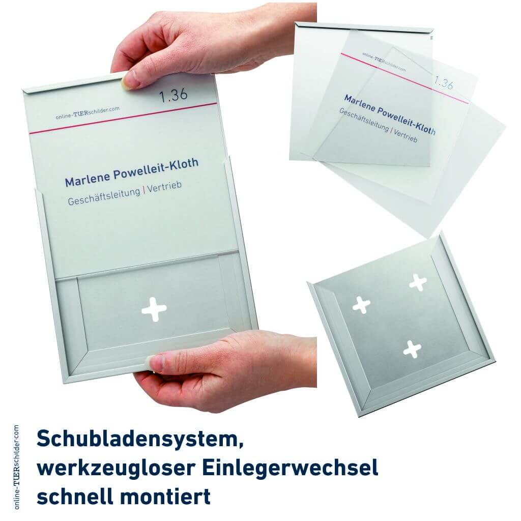 Türschild für Ihr Büro Mölln - mit Alu-Rahmen, Acrylabdeckung - 2