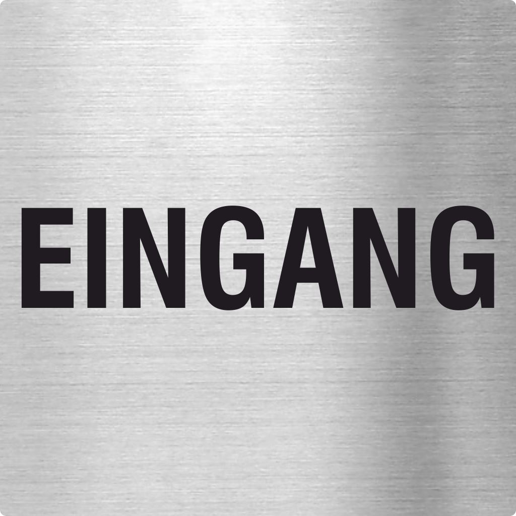 Piktogramm Eingang Edelstahl Piktogramme Eingang online-tuerschilder.com 70x70mm