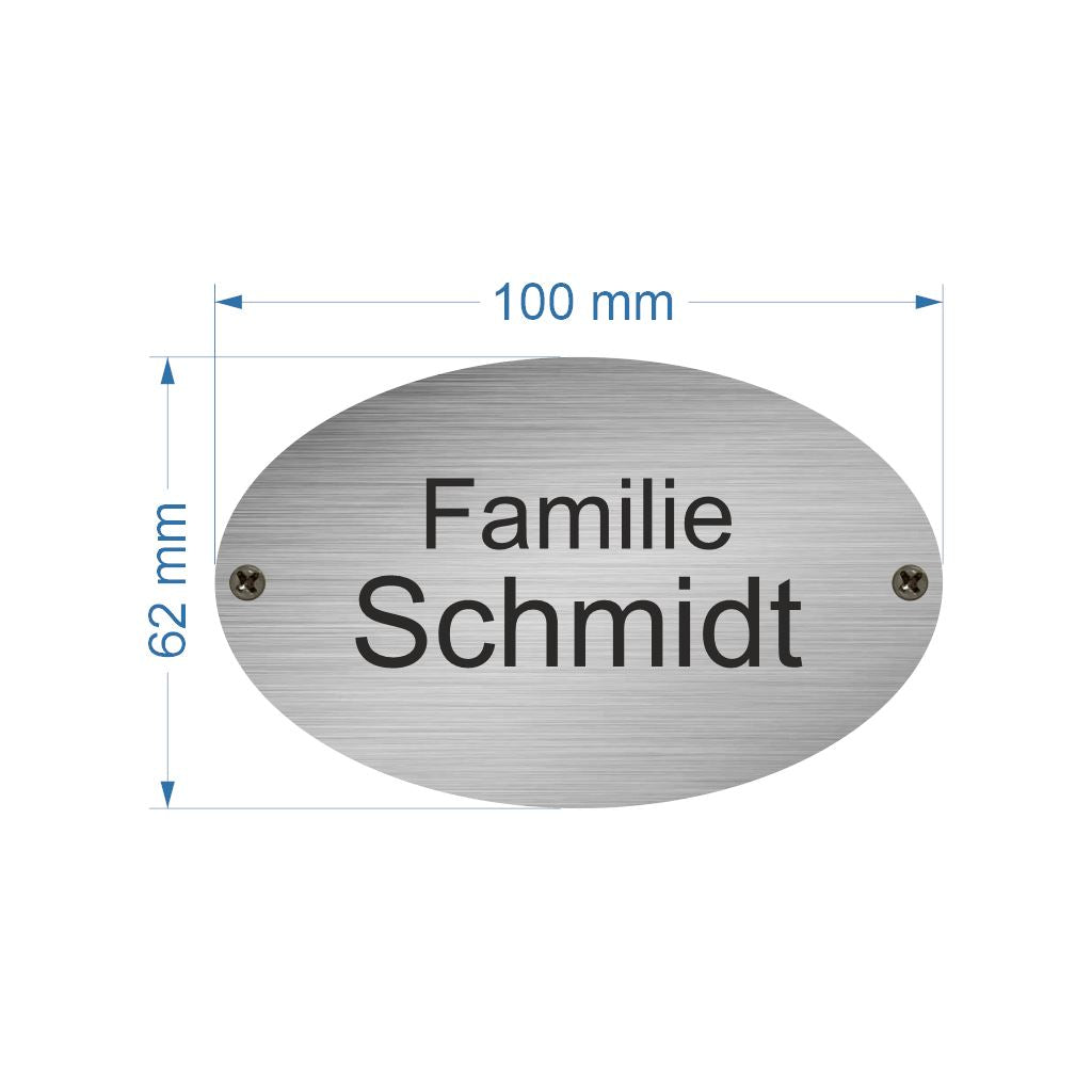 Türschild in Edelstahloptik 62 x 100 mm 3
