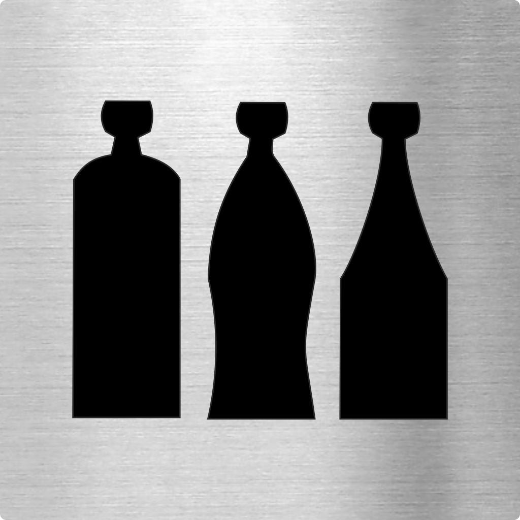 Piktogramm Getränke Edelstahl Piktogramme Getränke online-tuerschilder.com 70x70mm