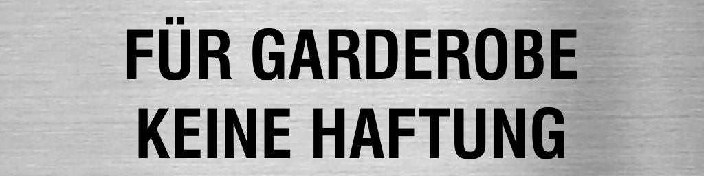 Piktogramm Für Garderobe keine Haftung in rechteckig Piktogramme Für Garderobe keine Haftung