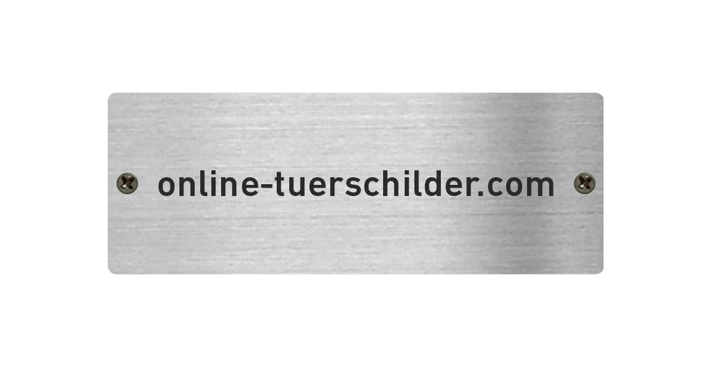 Edelstahlschild 42 x 115 mm - 4mm dick - personalisiert