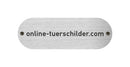 Türschild in Edelstahloptik 40 x 120 mm - 2 mm dick - mit Wunschtext 1