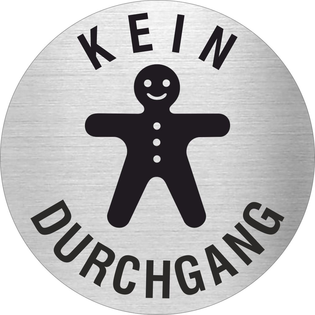 Piktogramm Kein Durchgang Pikto Edelstahl Piktogramme Kein Durchgang online-tuerschilder.com Ø 60mm