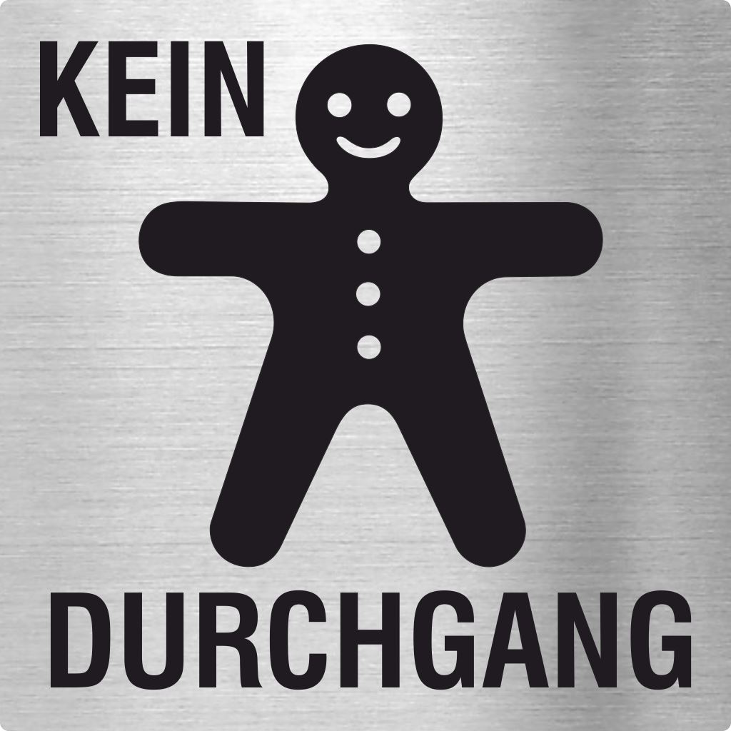 Piktogramm Kein Durchgang Pikto Edelstahl Piktogramme Kein Durchgang 70x70mm