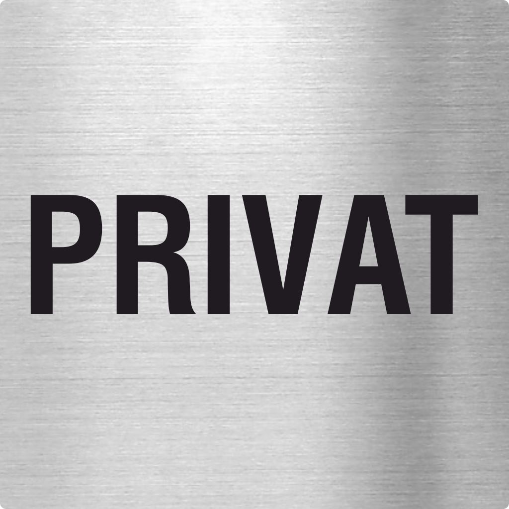 Piktogramm Privat Edelstahl Piktogramme Privat online-tuerschilder.com 70x70mm
