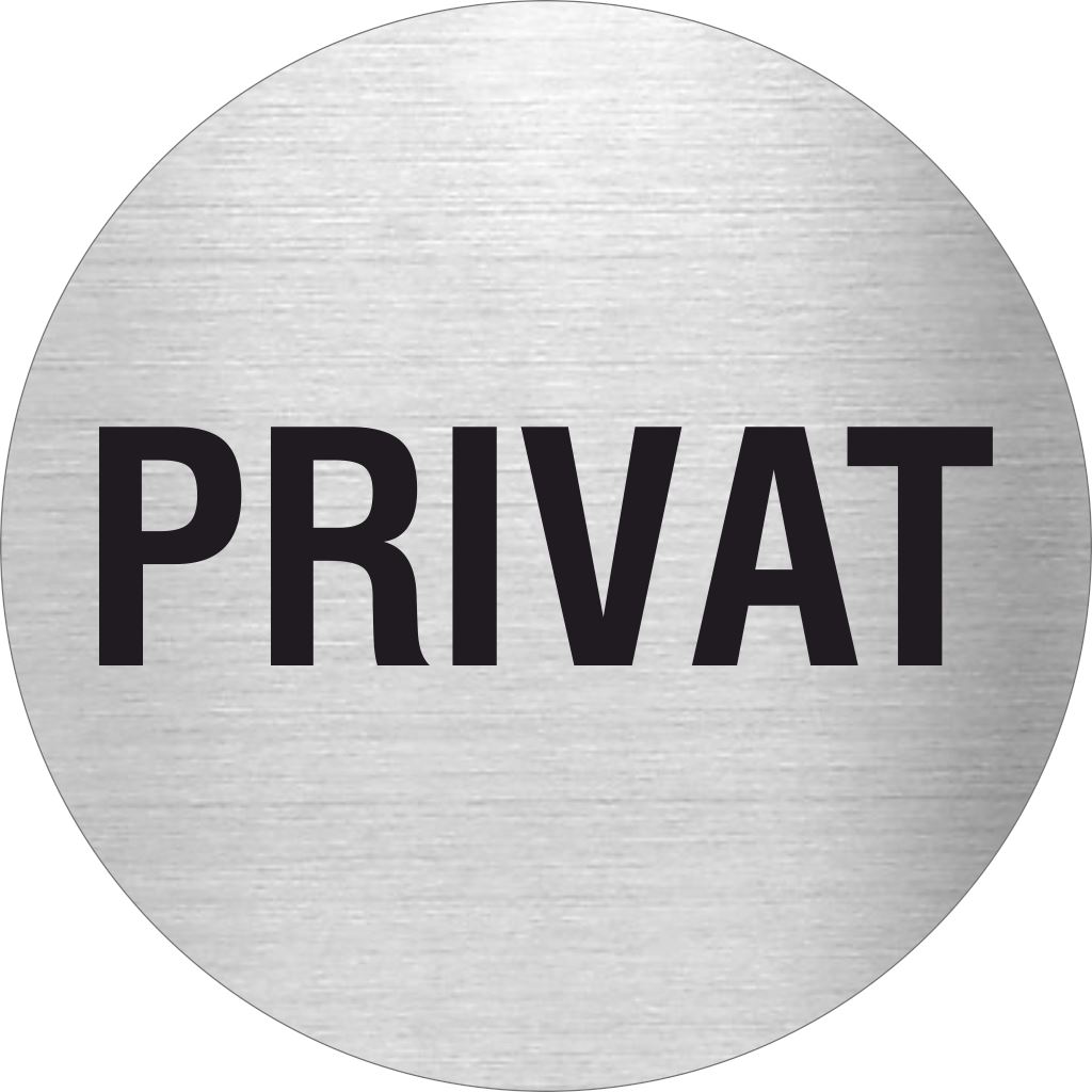 Piktogramm Privat Edelstahl Piktogramme Privat online-tuerschilder.com Ø 60mm
