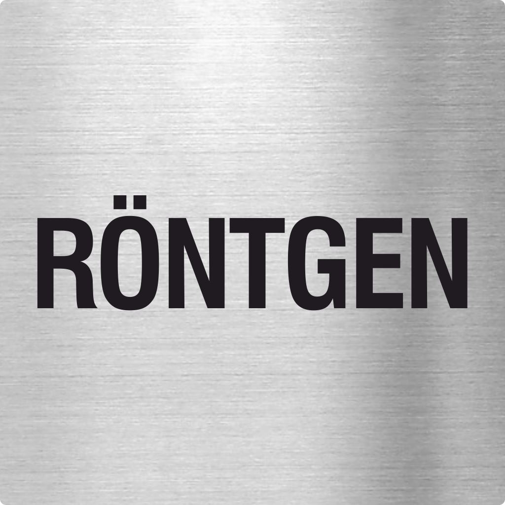 Piktogramm Röntgen aus Edelstahl Piktogramme Röntgen online-tuerschilder.com 70x70mm