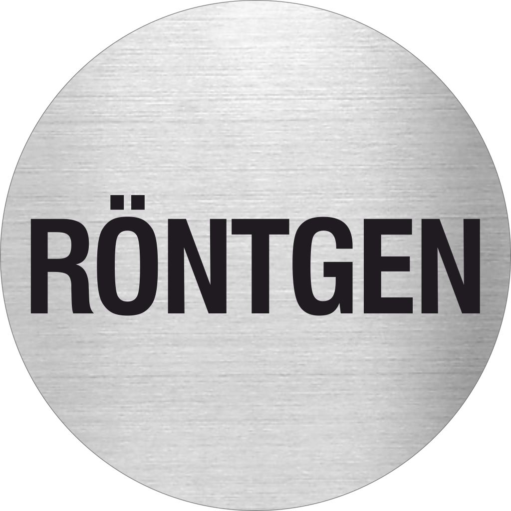 Piktogramm Röntgen aus Edelstahl Piktogramme Röntgen online-tuerschilder.com Ø 60mm