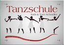 Firmenschild für Tanzschulen - Wir gestalten Ihr Schild! Firmenschilder Glas und Edelstahl  (A4) 