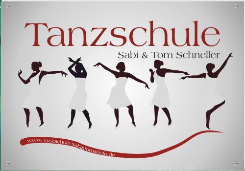 Firmenschild für Tanzschulen - Wir gestalten Ihr Schild! Firmenschilder Glas und Edelstahl online-tuerschilder.com
