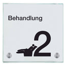Praxisschilder aus Glas Behandlung 2 27