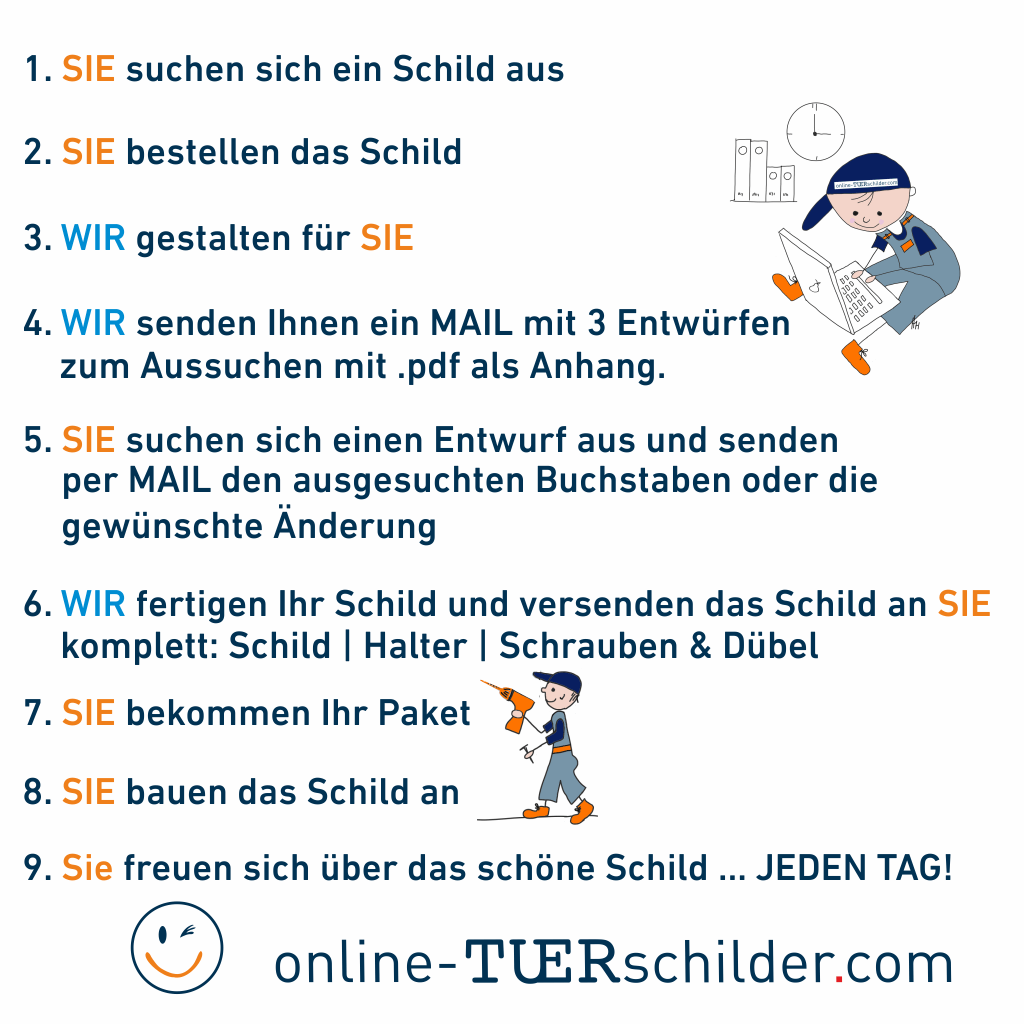 Haustürschilder Halb und Halb personalisiert Haustürschild Halb und Halb online-tuerschilder.com