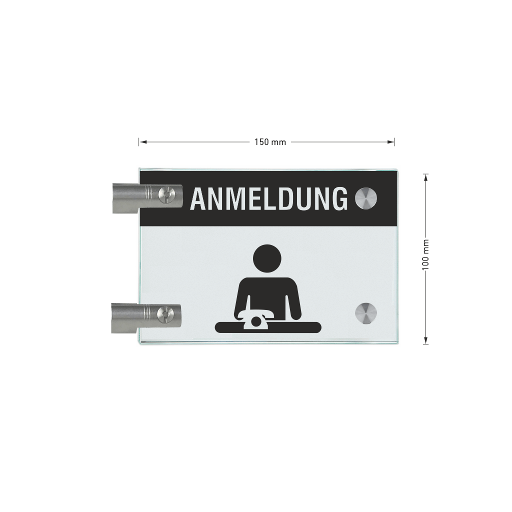 Fahnenschild Anmeldung mit Balken 12