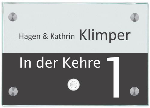 Haustürschild mit Klingelknopf Motiv Nr. 1 mit Ihrem Wunschtext Klingelschild Hütte