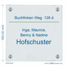 Haustürschilder Graf personalisiert Haustürschild Graf online-tuerschilder.com 180x180mm 