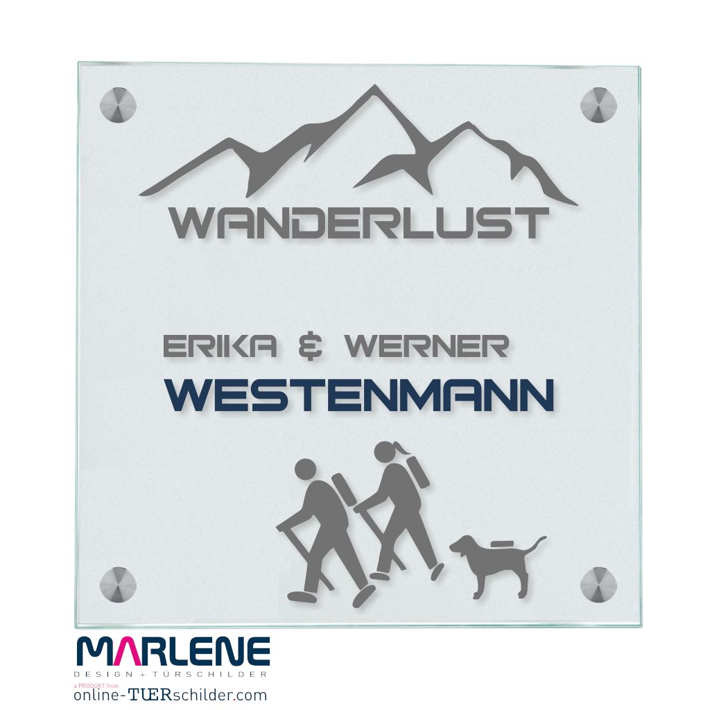 Haustürschilder Wandern 1