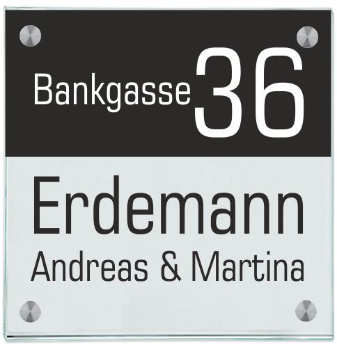 Haustürschilder Halb personalisiert