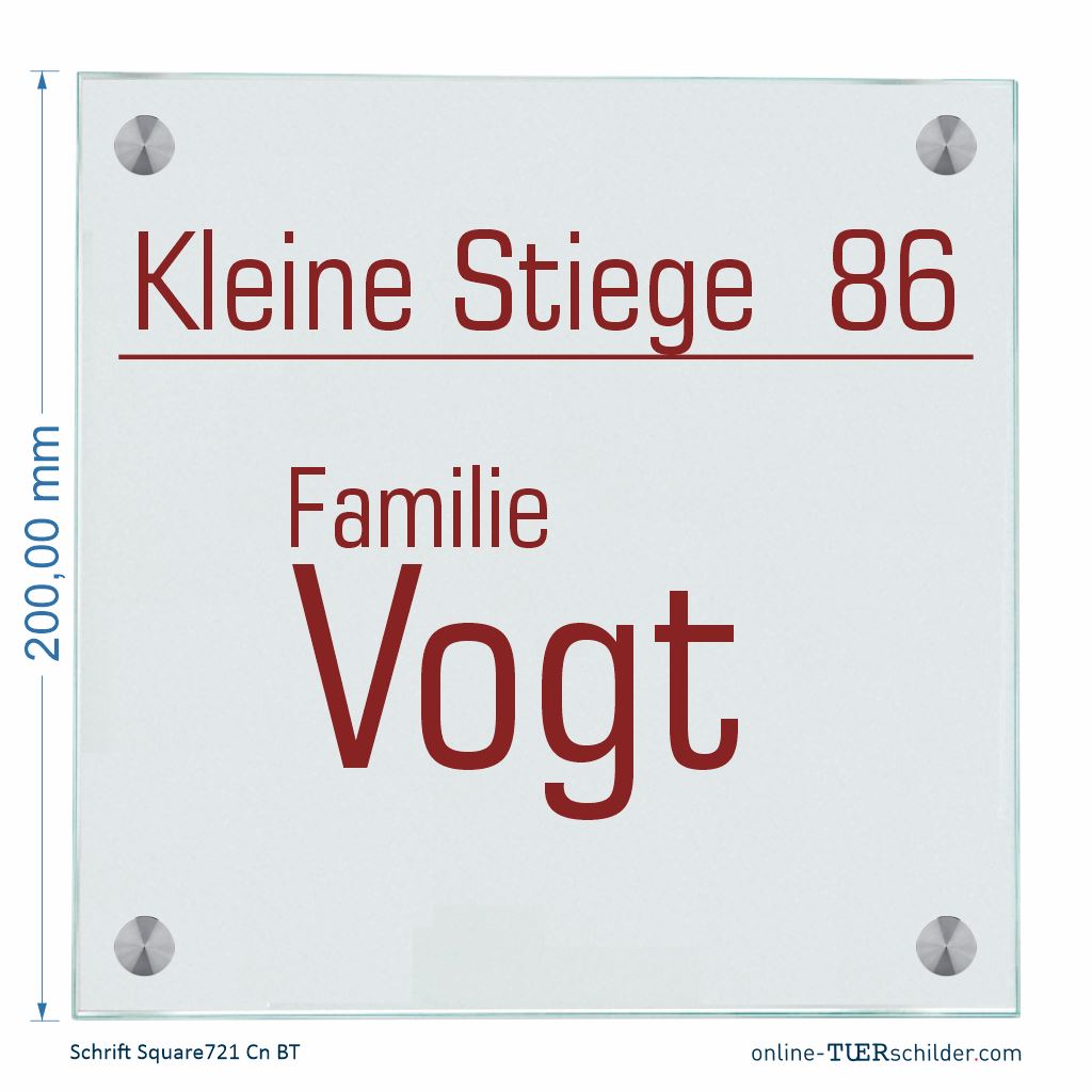 Haustürschilder Graf personalisiert 111