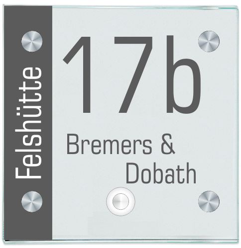 Haustürschild mit Klingelknopf 17b1