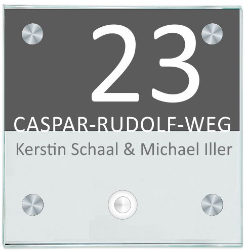 Haustürschild mit Klingelknopf Caspar 1