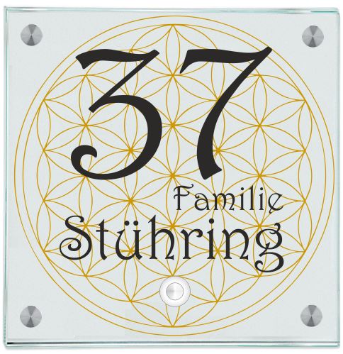 Namensschild mit Klingelknopf Motiv 37 Klingelschild 37