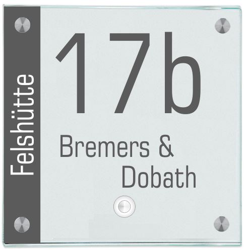 Haustürschild mit Klingelknopf 17b12